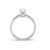 Solitaire or et diamants 0,75 ct