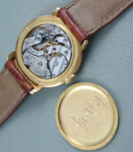 Patek Philippe modèle Calatrava, or jaune sur cuir