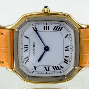 Cartier Santos Octogonale or blanc & Or jaune extra plate