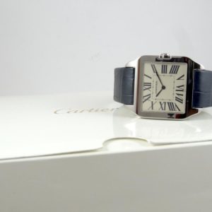 Cartier Santos Dumont Or Blanc Grand Modèle