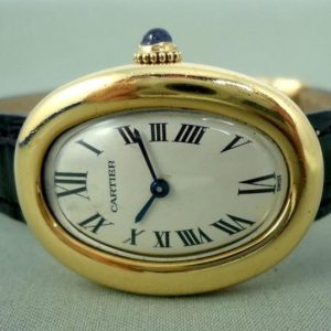 Cartier Baignoire Lady or jaune quartz
