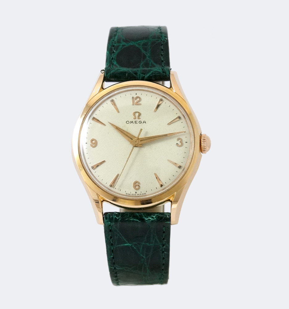 Omega Solo Tempo Hobnail dial Circa 1954 Watch Mania and Co