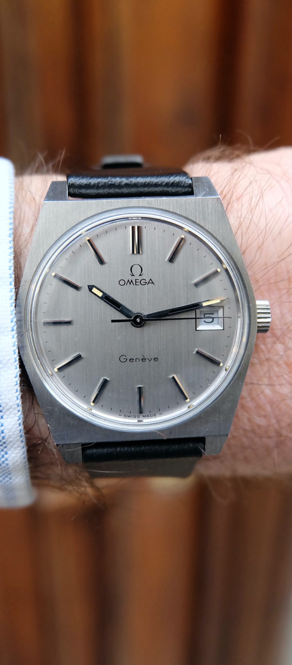 Omega Geneve Acier Ardoise