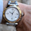 Cartier Pasha Gold & Steel 38 mm fond saphir like new